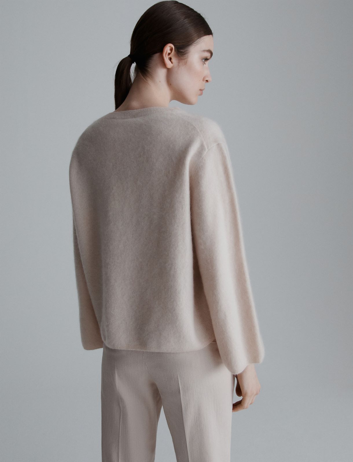 Sweter z mieszanki kaszmiru - KREMOWY - Marella - 2