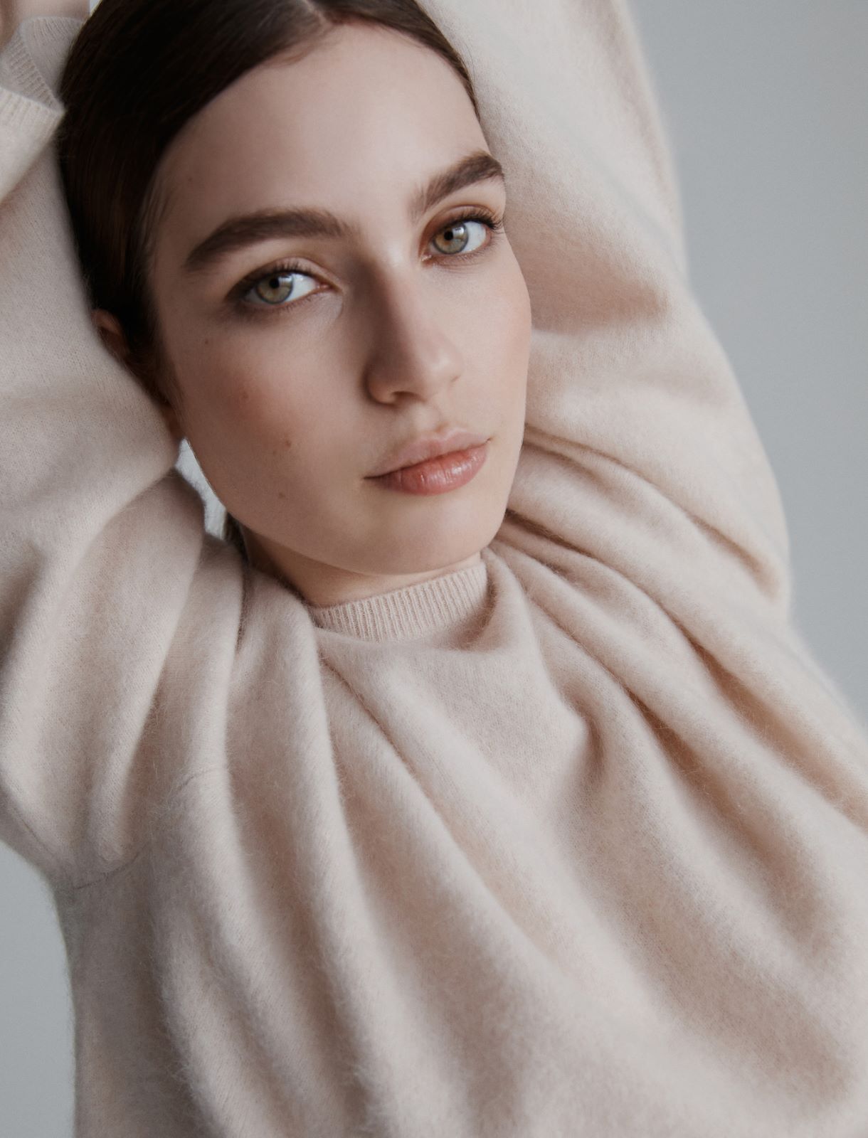 Sweter z mieszanki kaszmiru - KREMOWY - Marella - 4