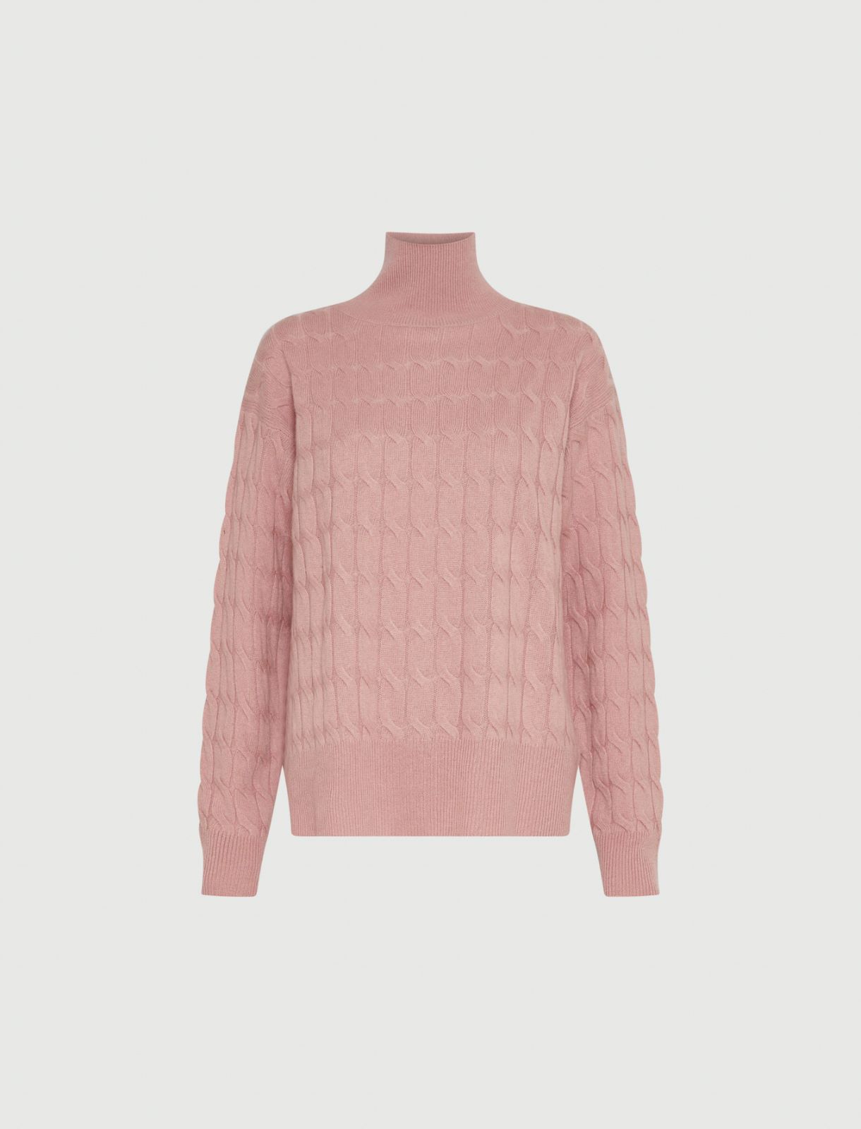 Cashmere-blend mock polo-neck sweater - PINK - Marella