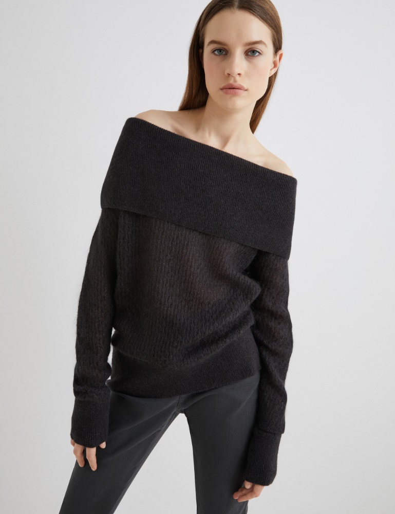 Pullover mit Wasserfallausschnitt - ANTHRAZIT - Marella