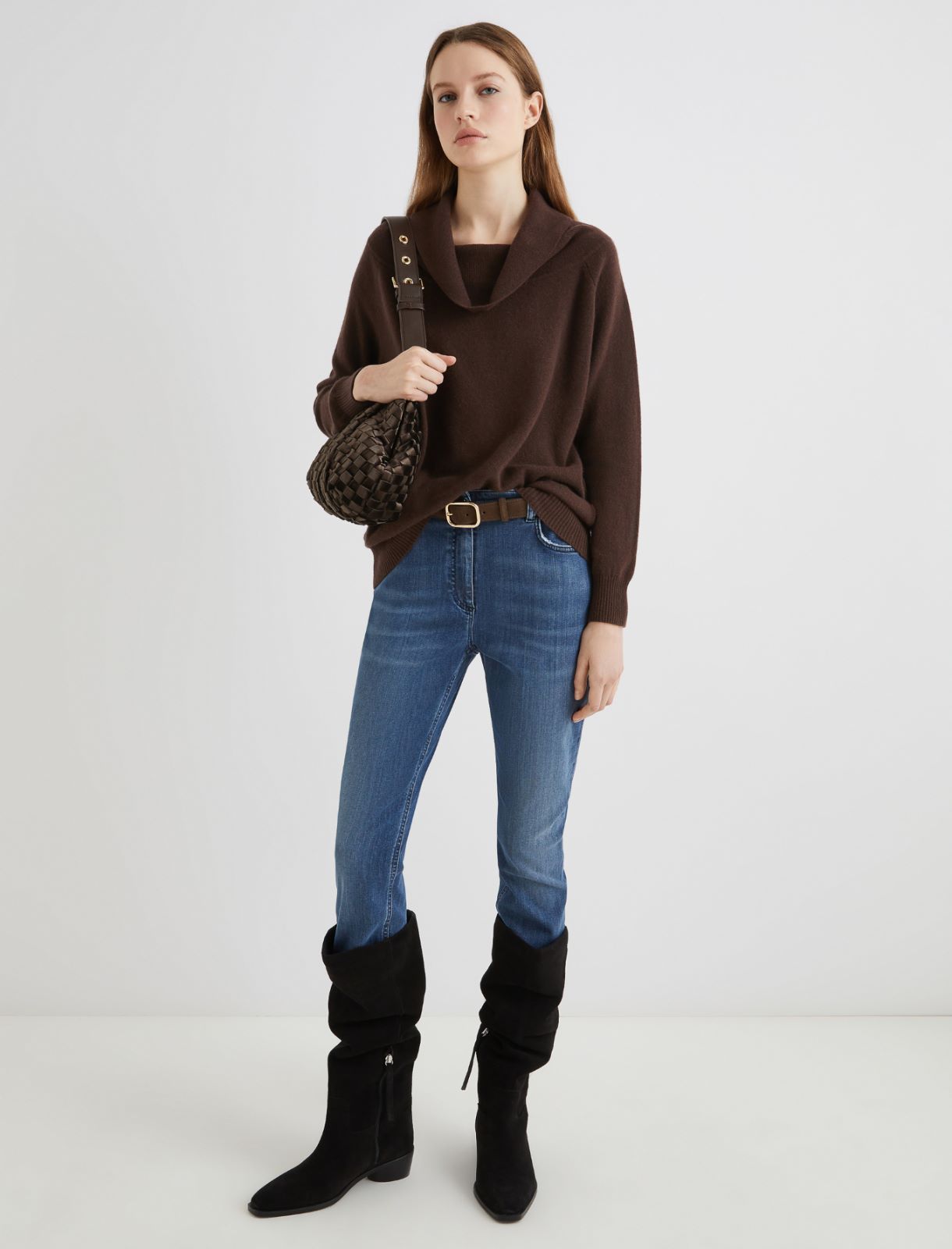 Cashmere boxy sweater - BROWN - Marella - 2