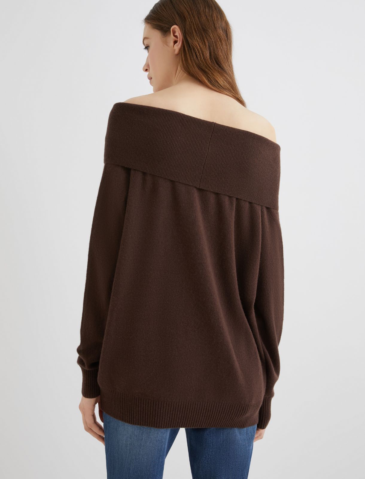 Cashmere boxy sweater - BROWN - Marella - 3