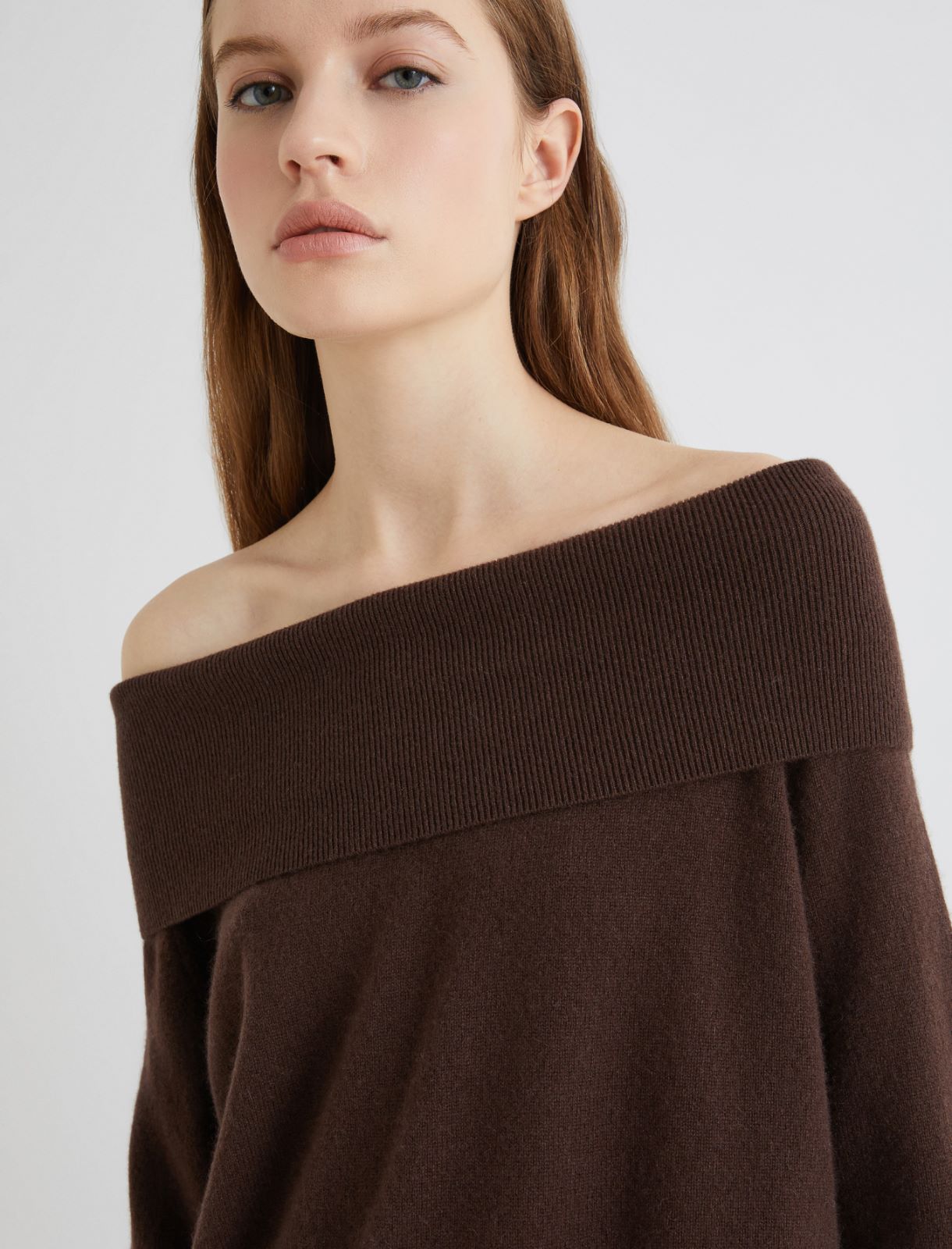 Cashmere boxy sweater - BROWN - Marella - 5