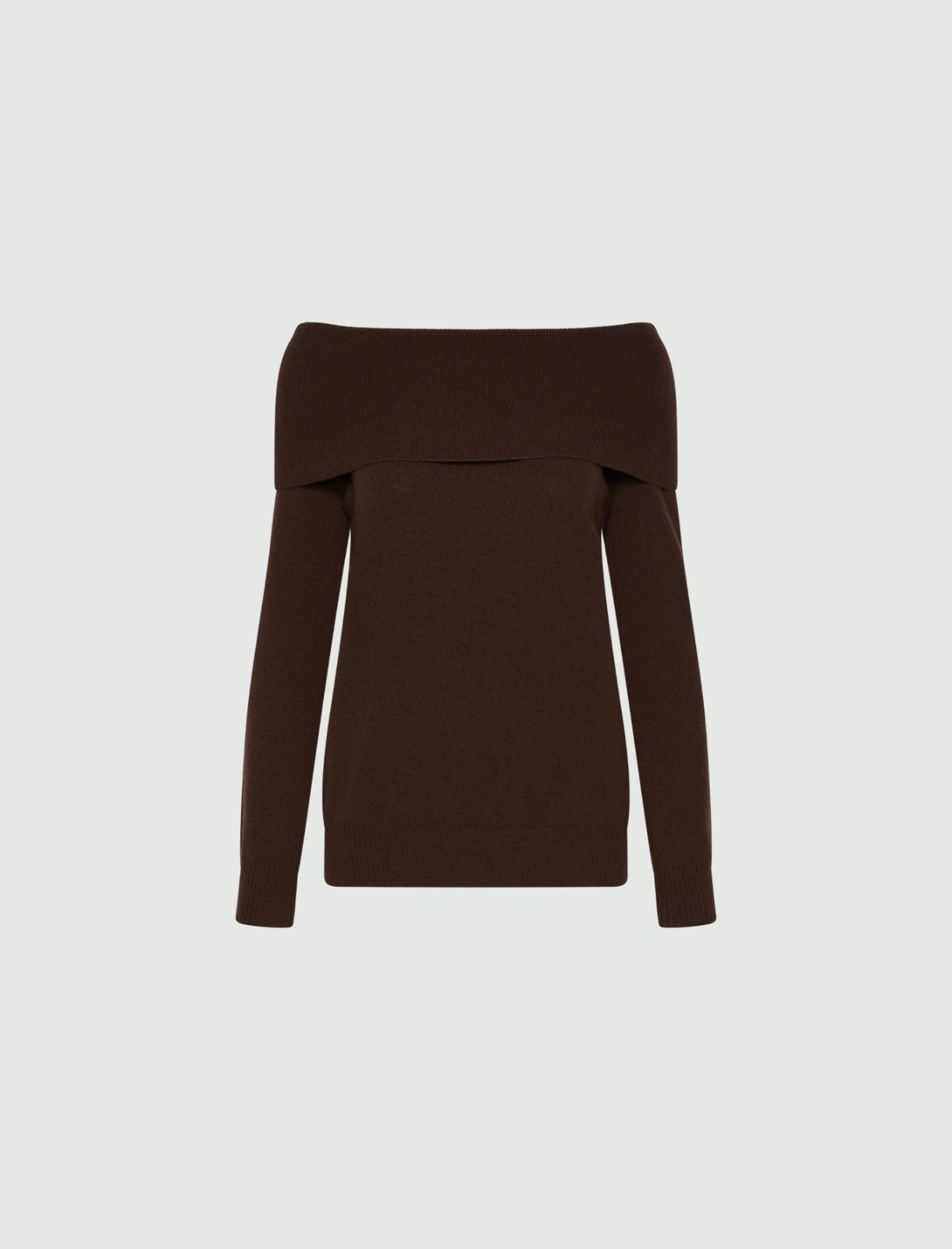 Cashmere boxy sweater - BROWN - Marella