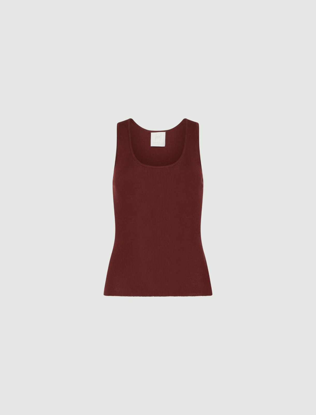 Ultra-lightweight wool vest top - BORDEAUX - Marella - 5
