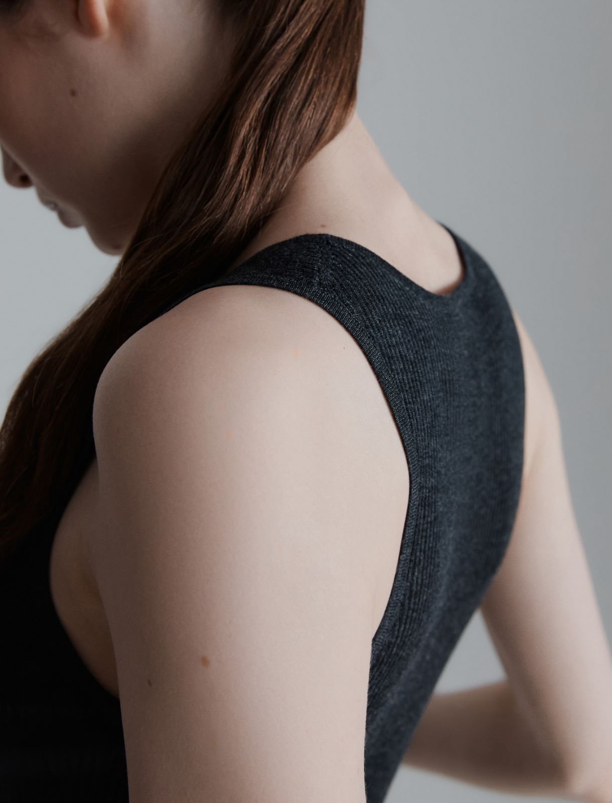Ultra-lightweight wool vest top - DARK GREY - Marella - 6