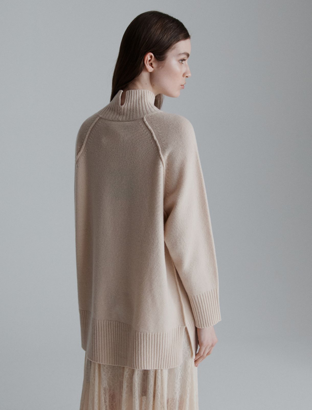 High-neck sweater - CREAM - Marella - 3