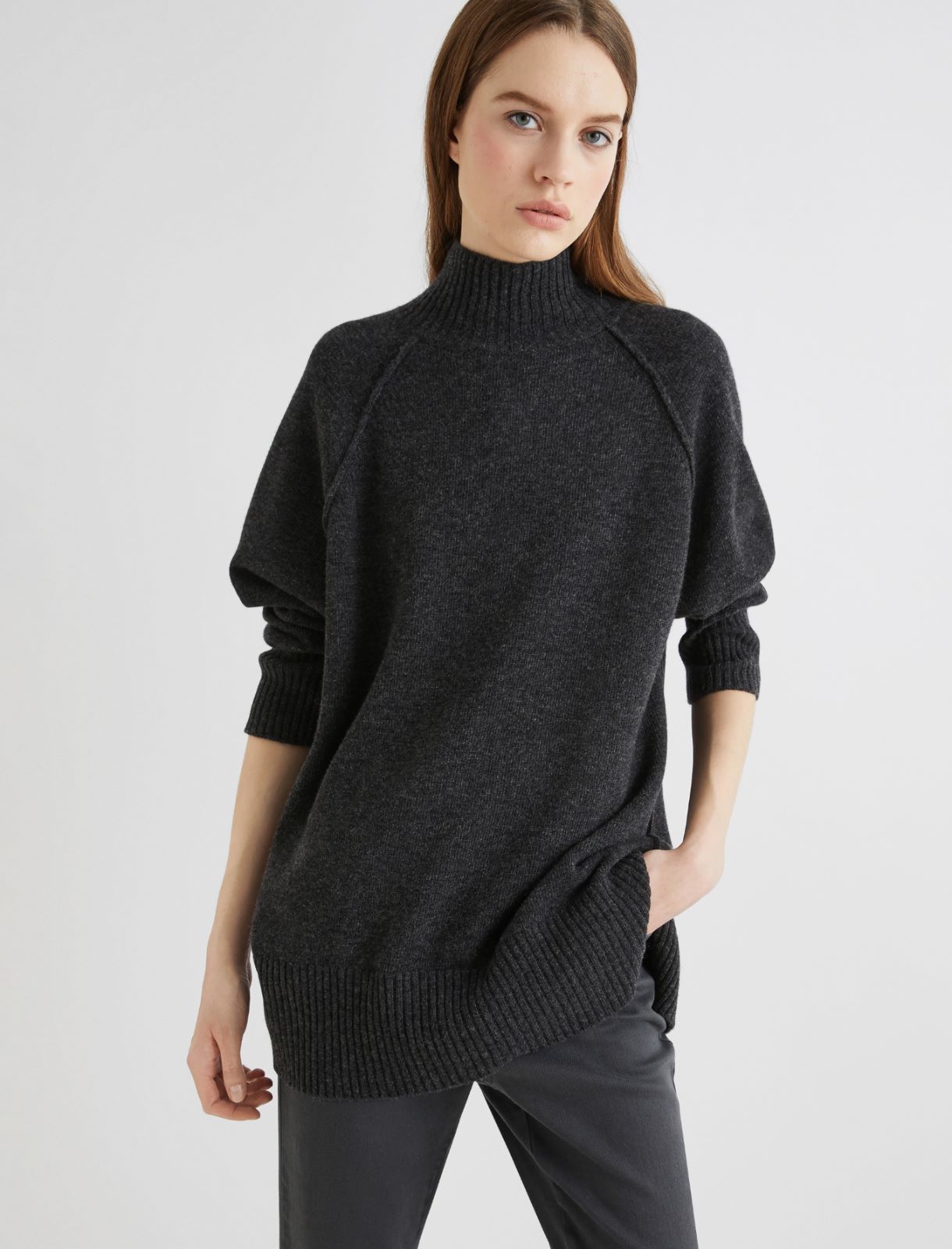 High-neck sweater - DARK GREY - Marella - 4