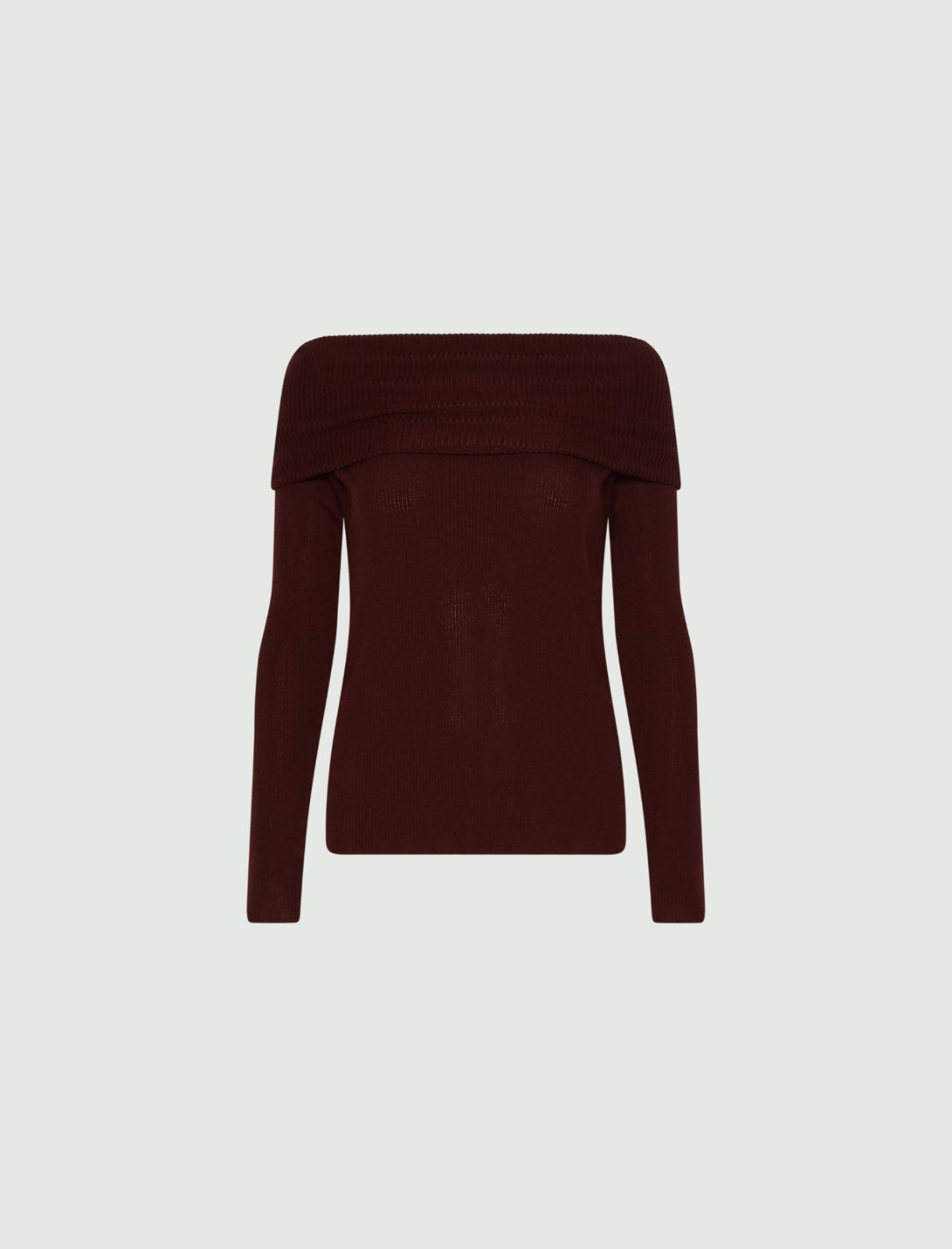 Slim-fit cowl-neck sweater - BORDEAUX - Marella