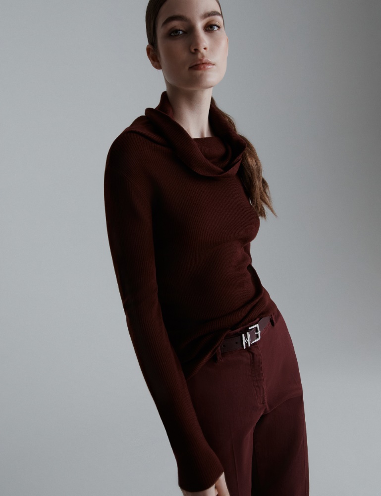 Slim-fit cowl-neck sweater - Marella