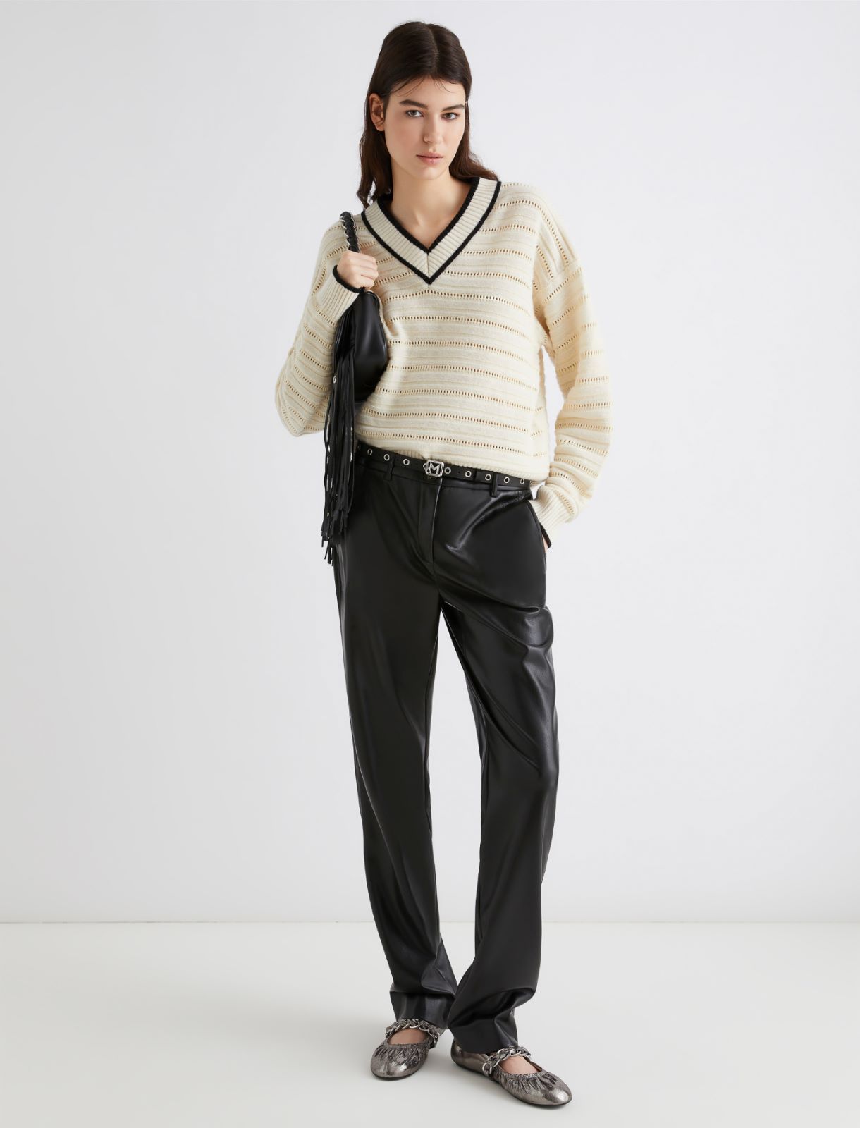 Pull en laine et cachemire - BLANC - Marella