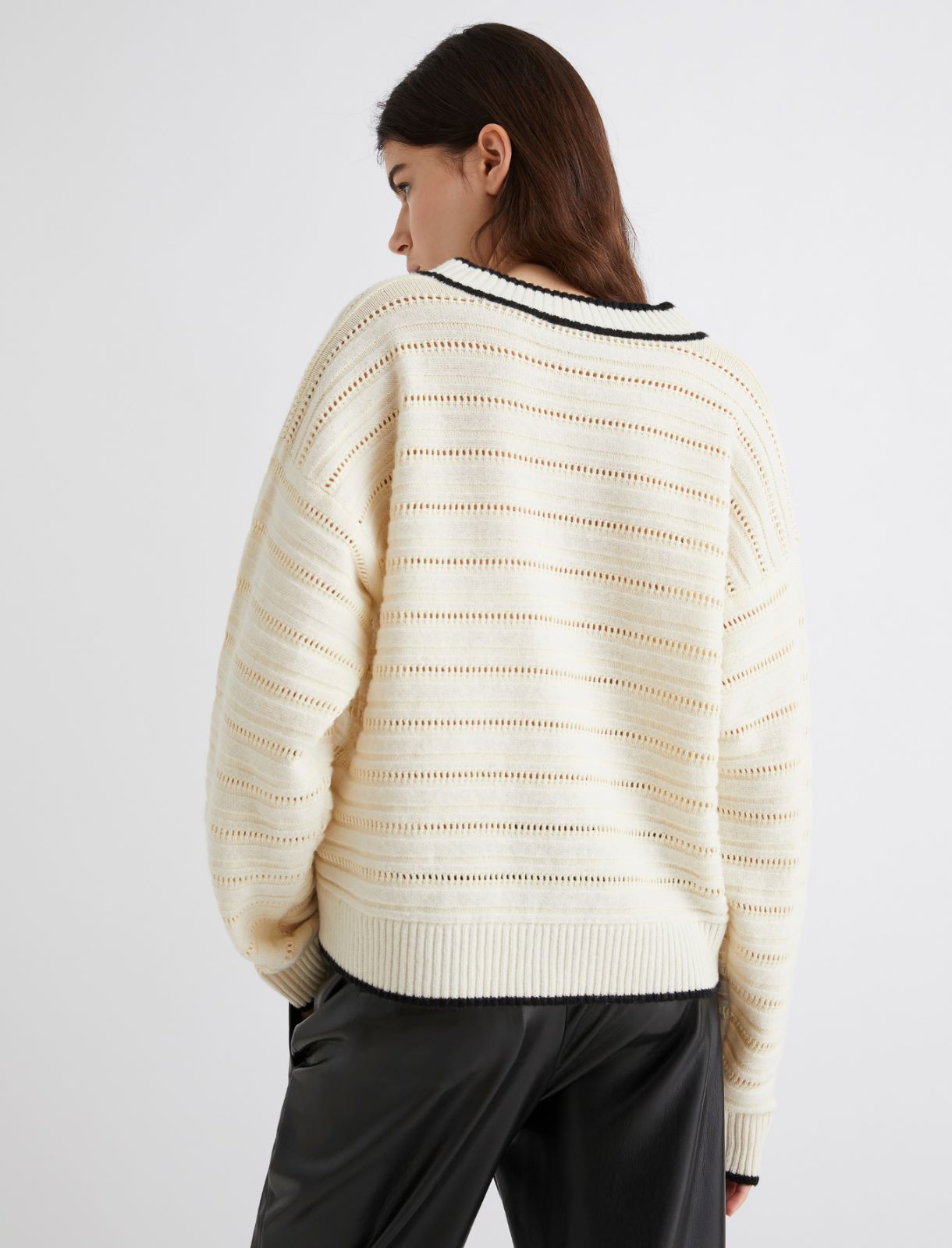 Pull en laine et cachemire - BLANC - Marella - 2