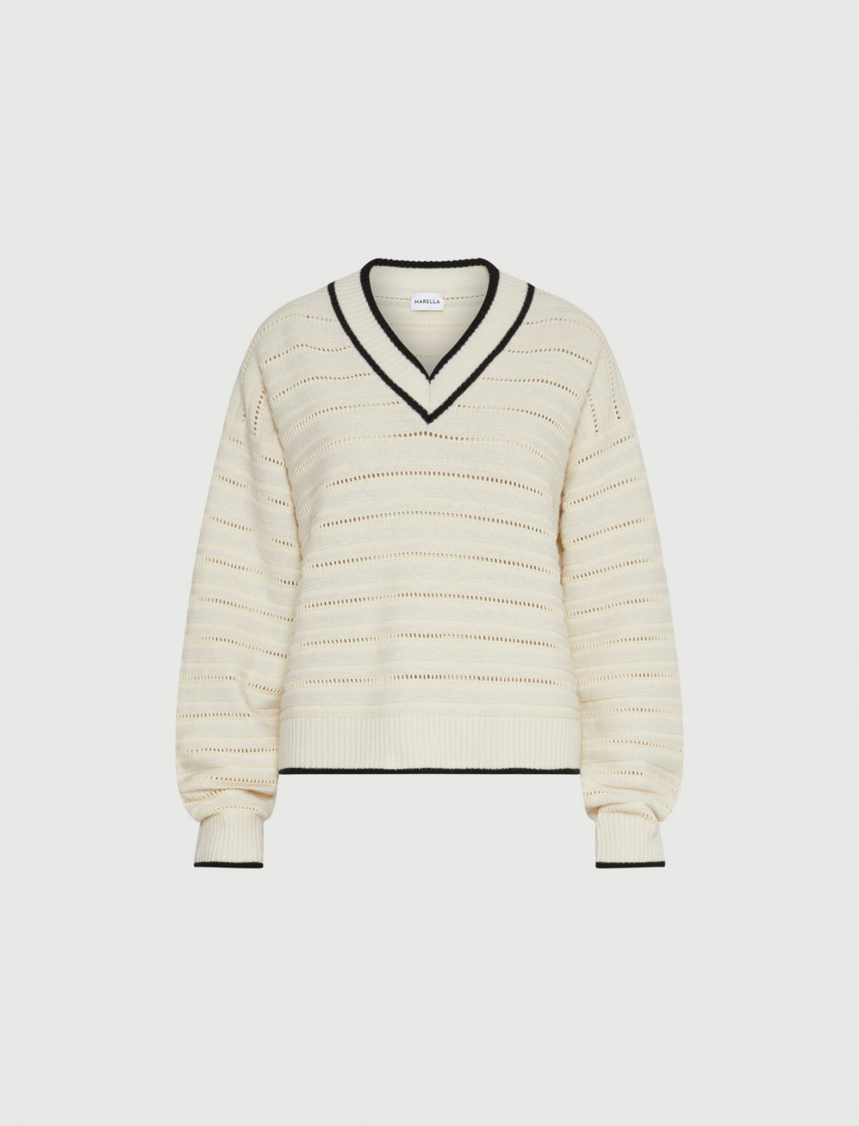 Pull en laine et cachemire - BLANC - Marella