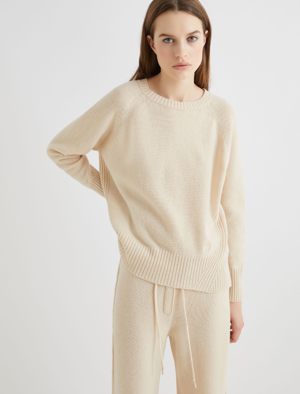 Boxy-fit pure wool sweater - CREAM - Marella - 4