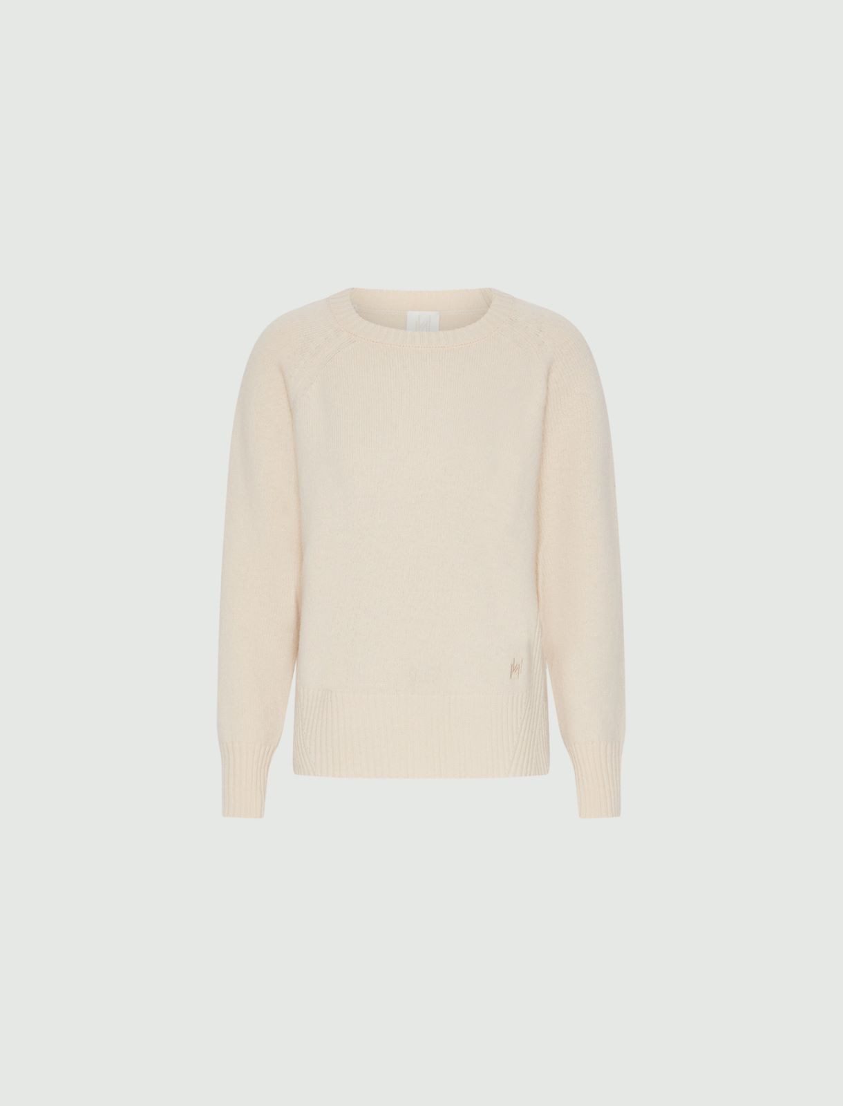 Boxy-fit pure wool sweater - CREAM - Marella