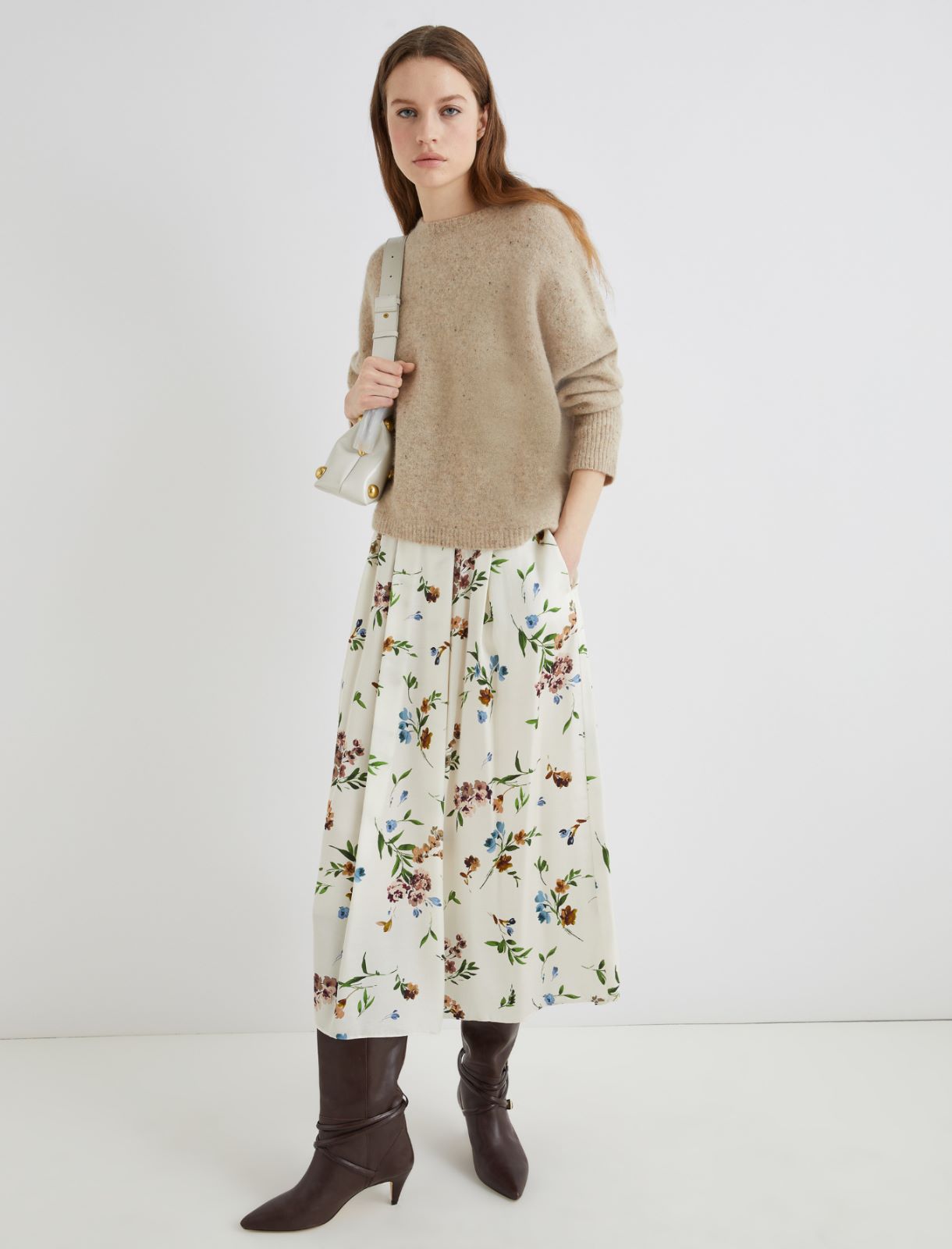 Knop yarn sweater - CAMEL - Marella