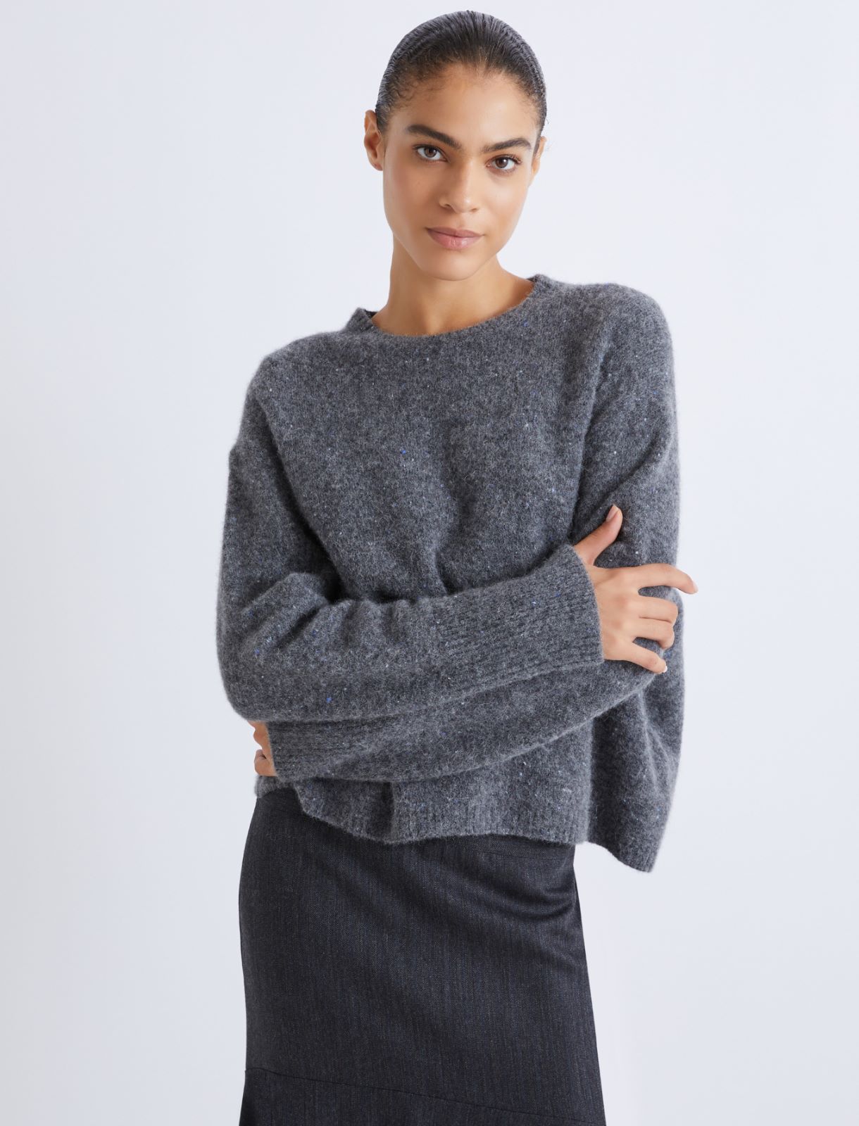 Knop yarn sweater - GREY - Marella - 4