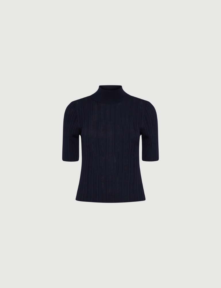 Short-sleeved mock polo-neck sweater - Marella