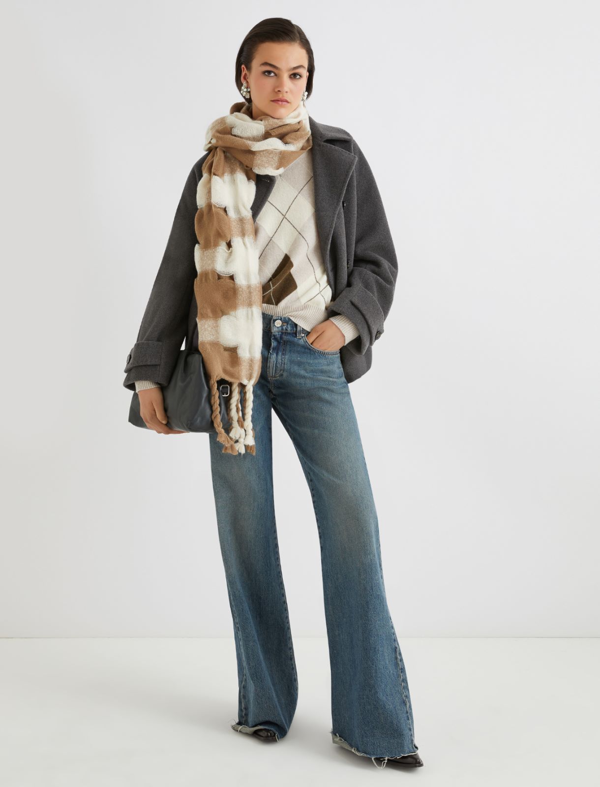 Cashmere-blend inlay sweater - NATURAL - Marella