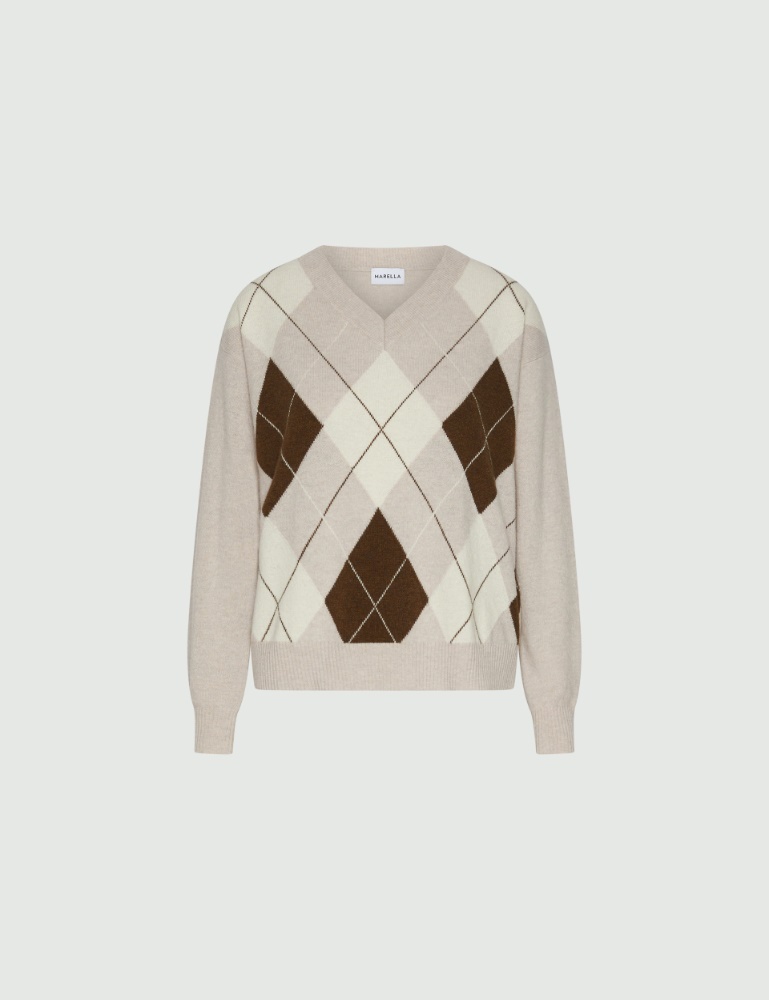 Cashmere-blend inlay sweater - Marella