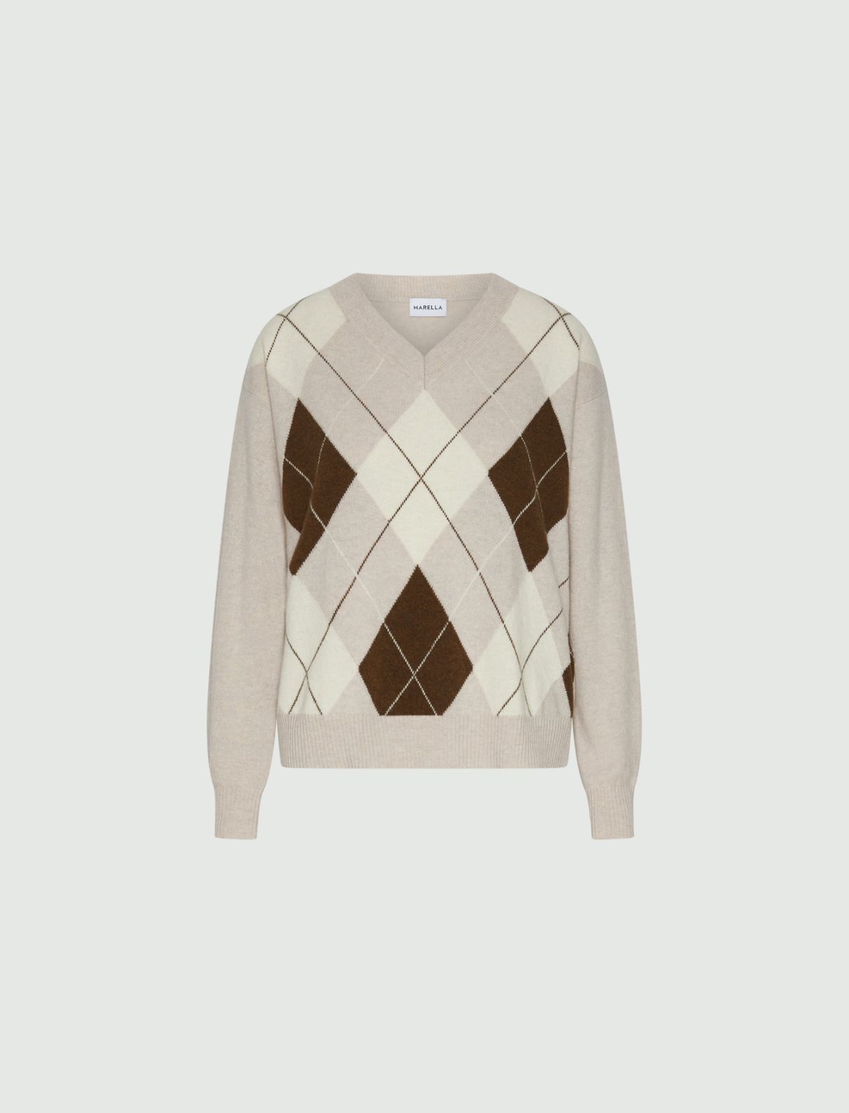 Cashmere-blend inlay sweater - NATURAL - Marella - 5