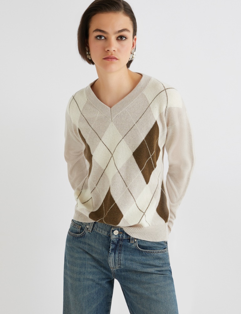 Cashmere-blend inlay sweater - Marella