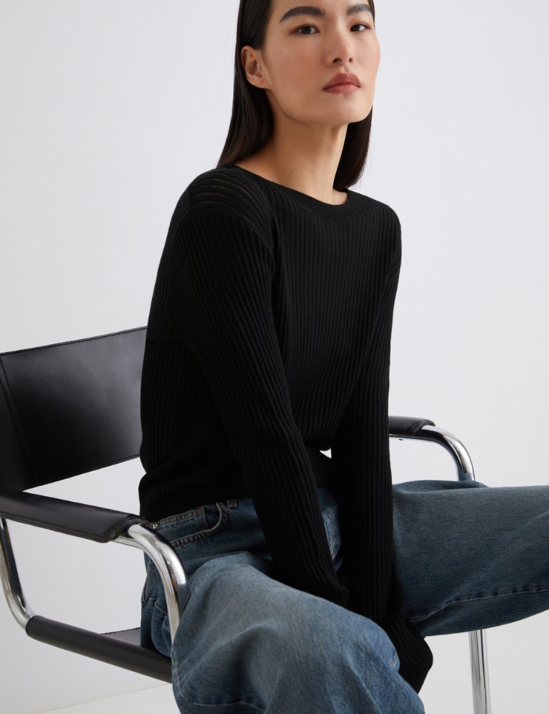 Rib-knit ultra-light sweater - Marella