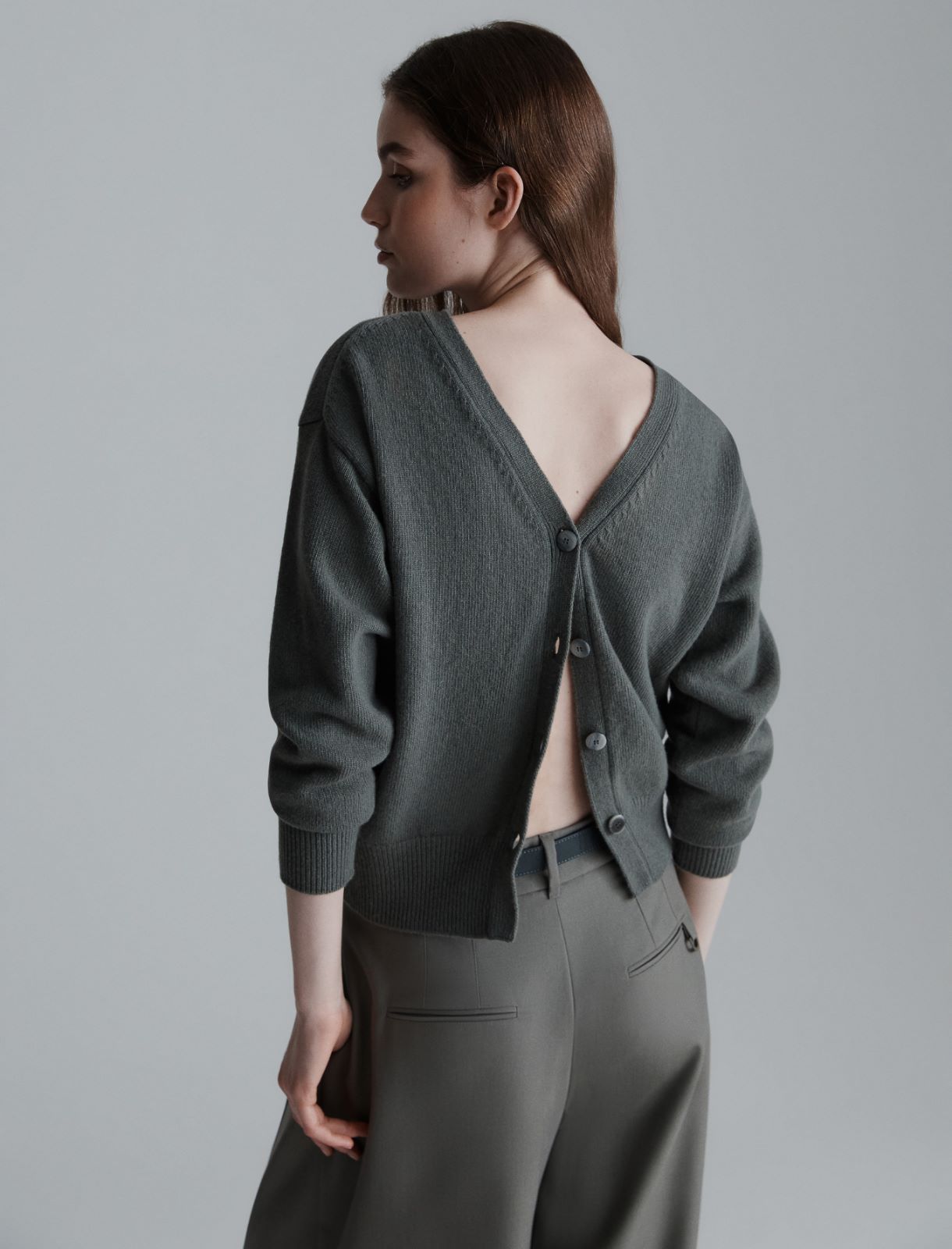 Back-neck sweater - OLIVE - Marella - 3