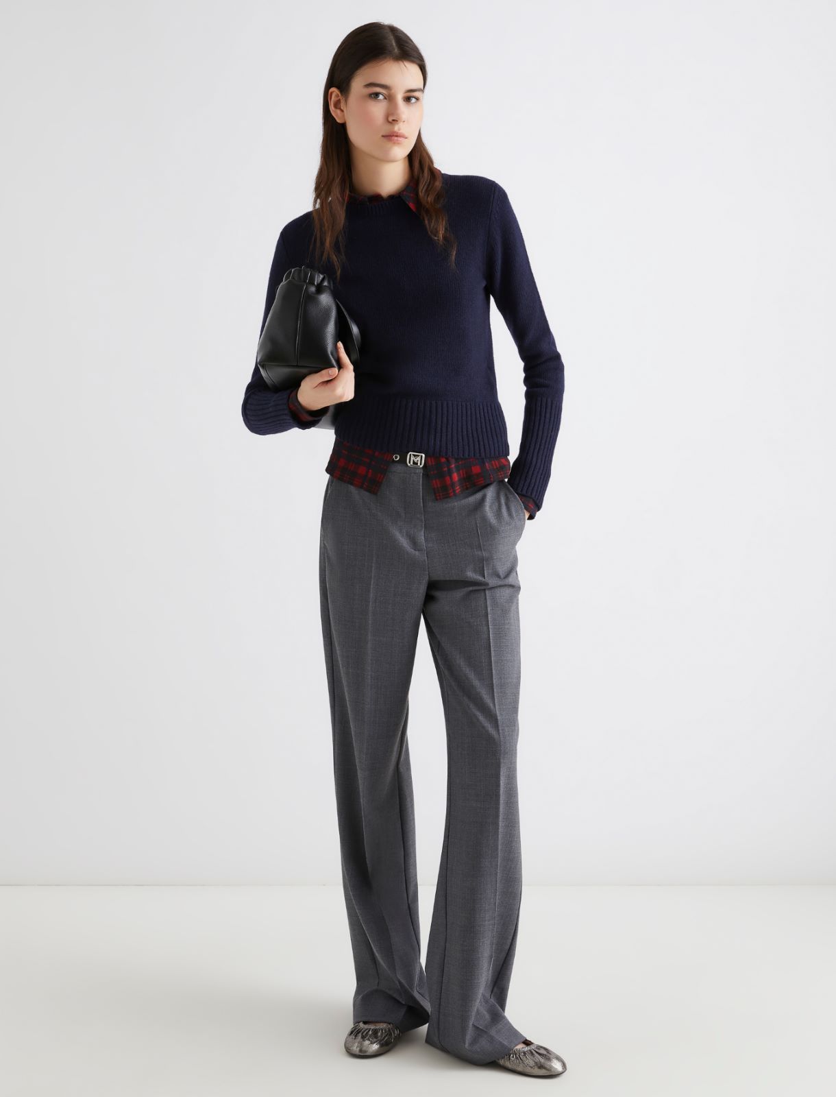 Cashmere and viscose-blend sweater - NAVY - Marella - 2