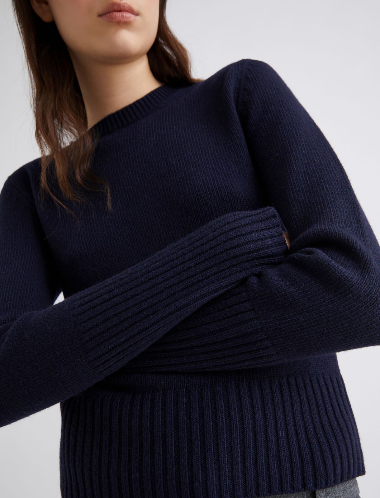 Cashmere and viscose-blend sweater - NAVY - Marella - 5