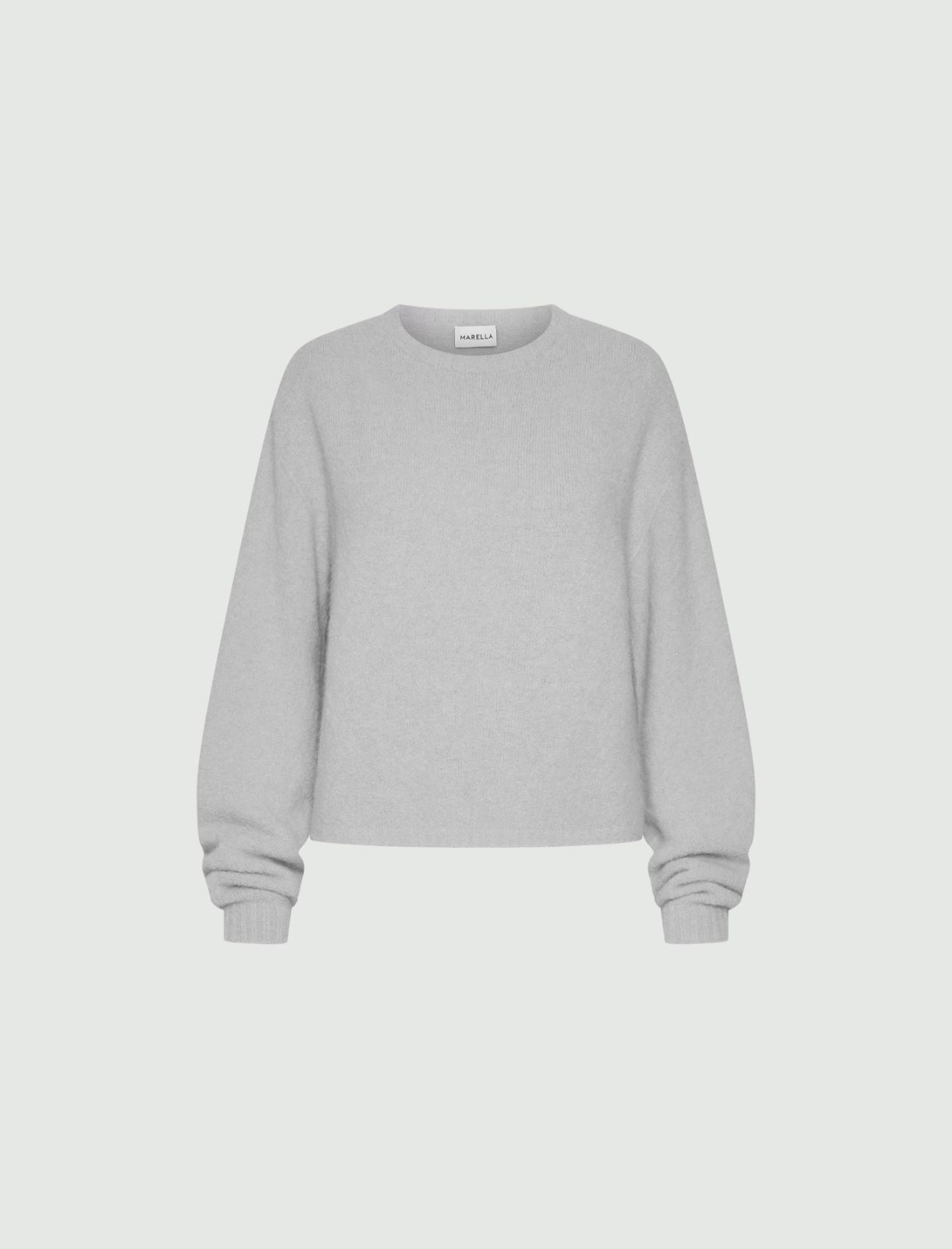 Stretch alpaca crew-neck sweater - PEARL - Marella