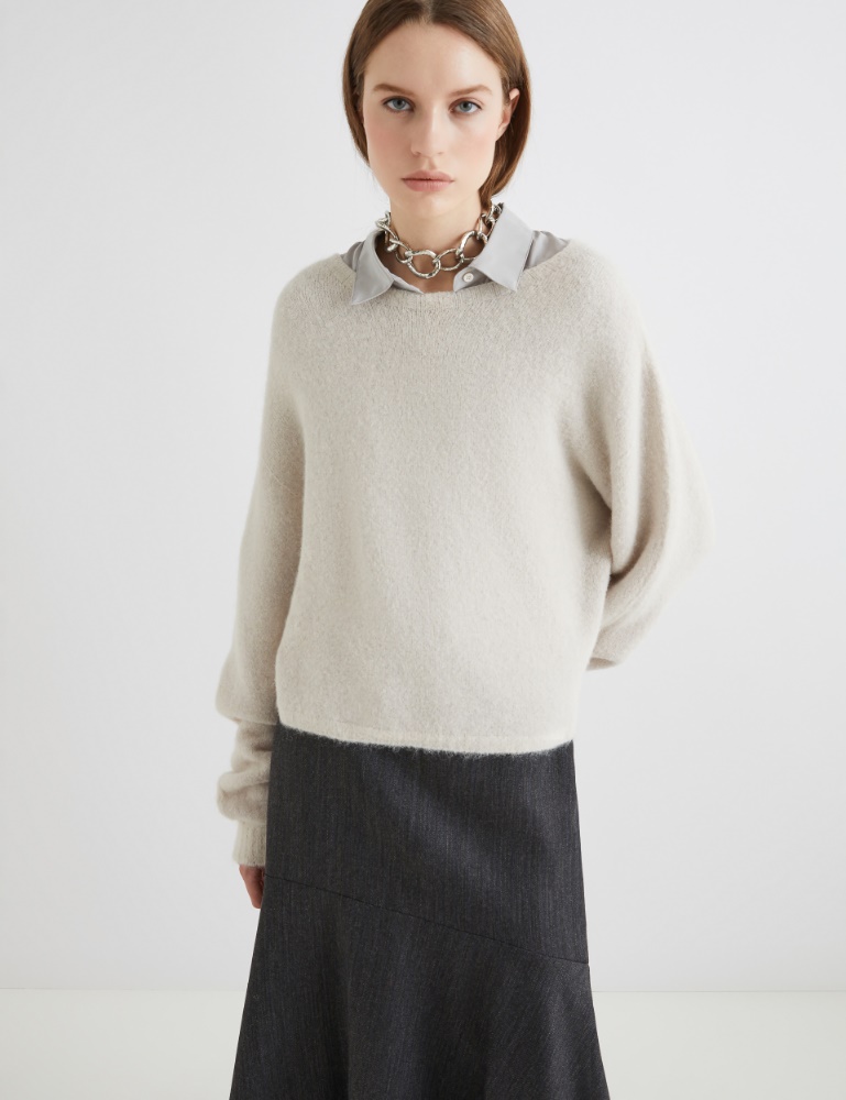 Stretch alpaca crew-neck sweater - Marella