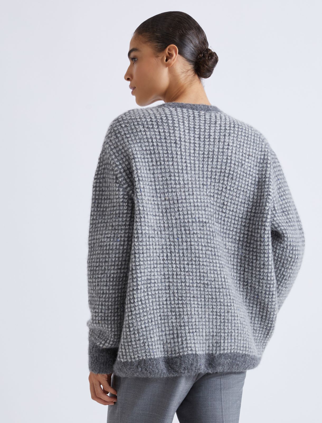 Jacquard crew-neck sweater - GREY - Marella - 3