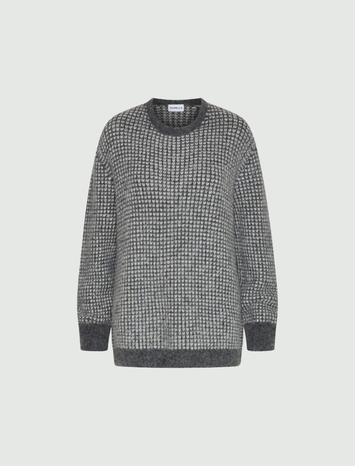 Jacquard crew-neck sweater - GREY - Marella