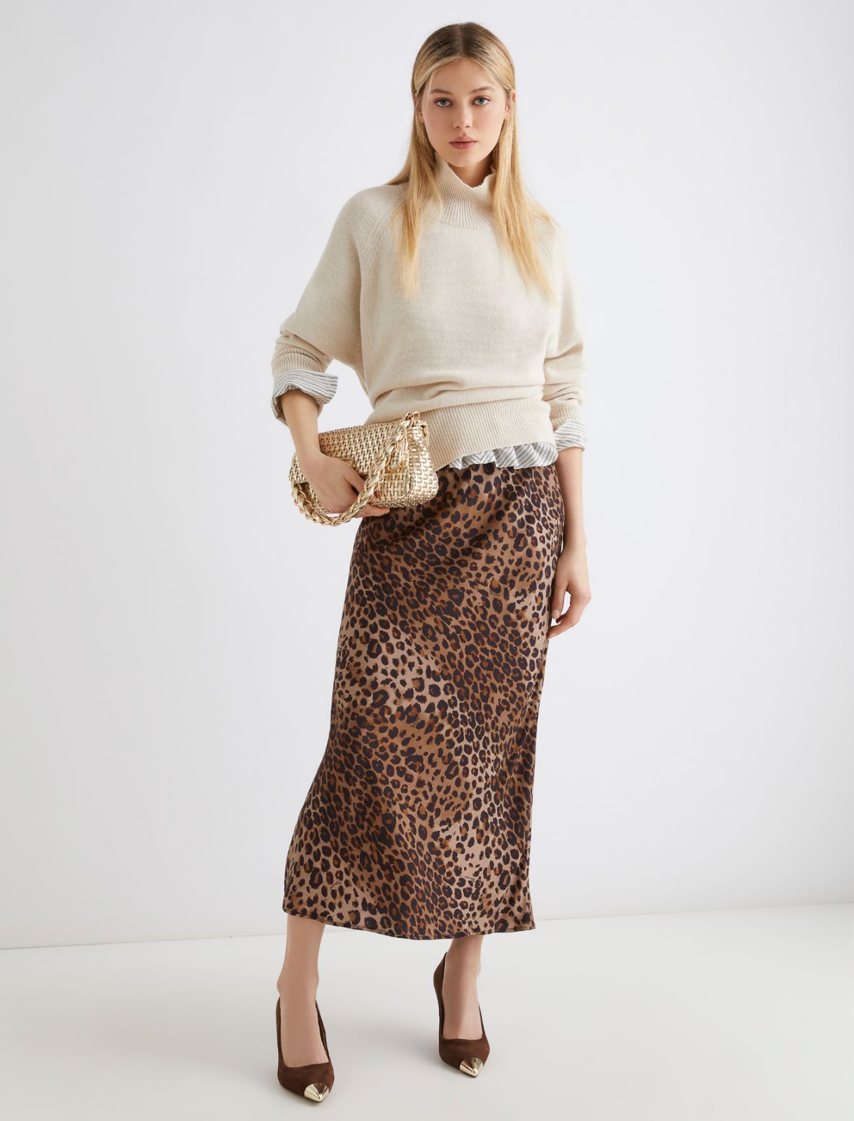 Oversized wool and cashmere sweater - IVORY - Marella