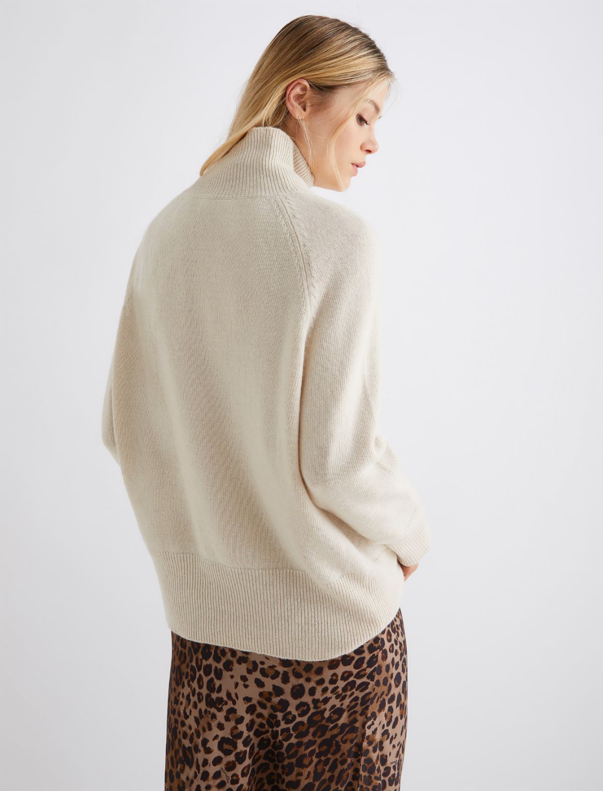 Oversized wool and cashmere sweater - IVORY - Marella - 2