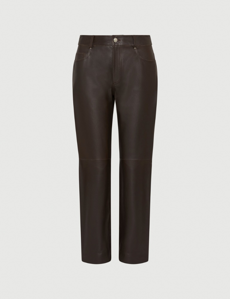 5-pocket leather trousers - Marella