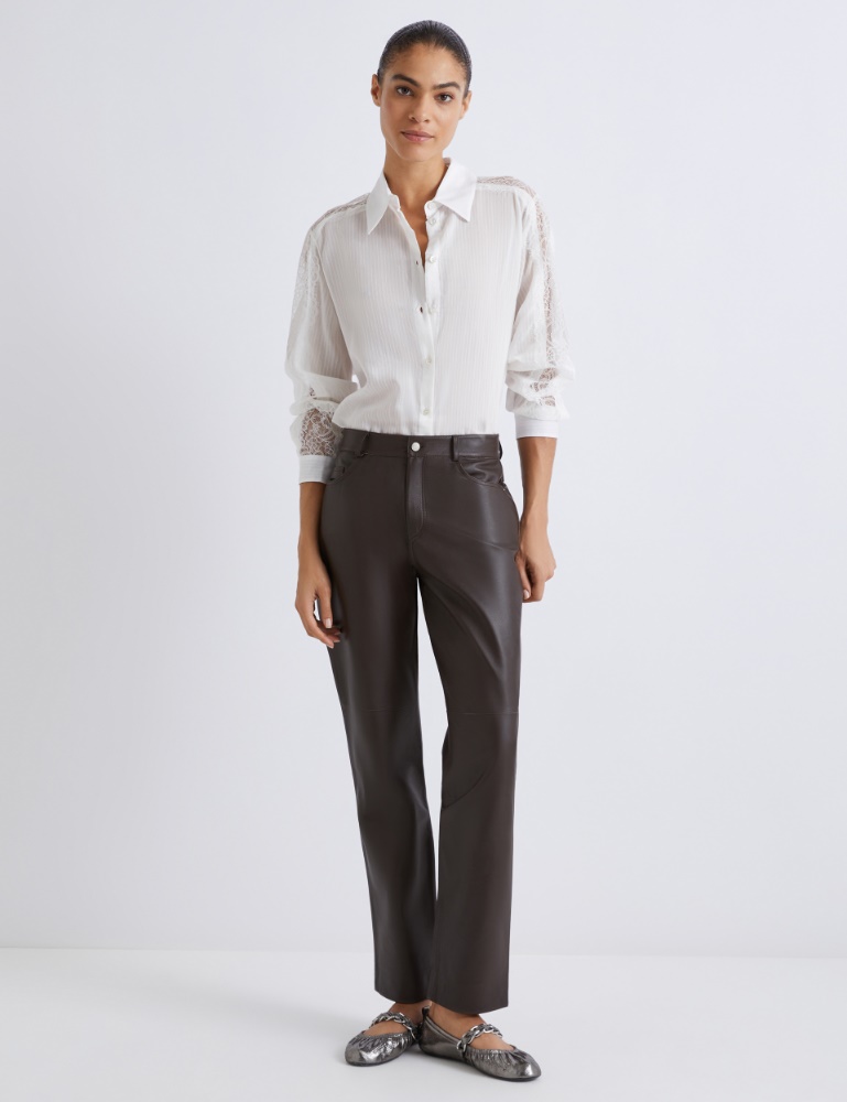 5-pocket leather trousers - Marella