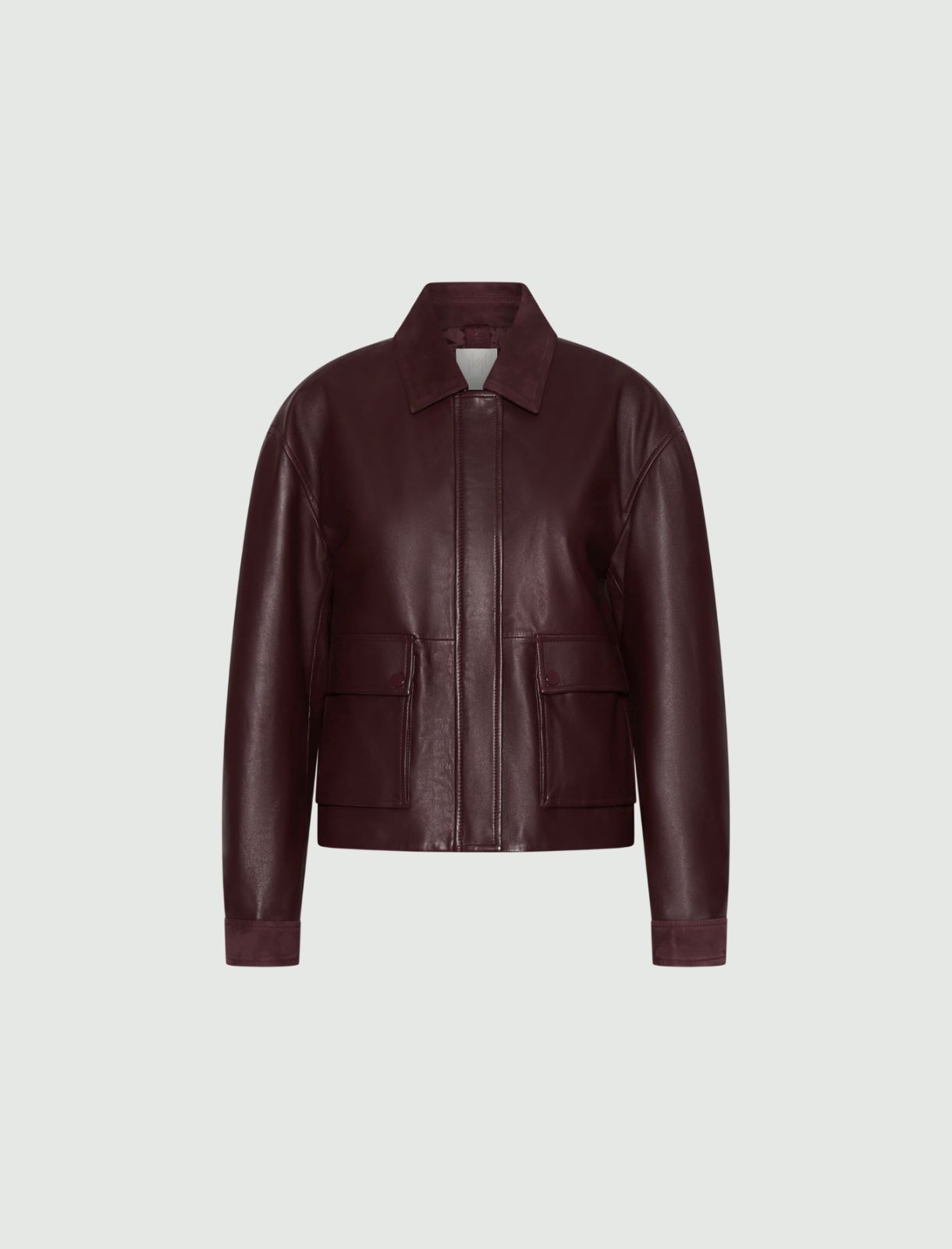 Leather jacket - BORDEAUX - Marella