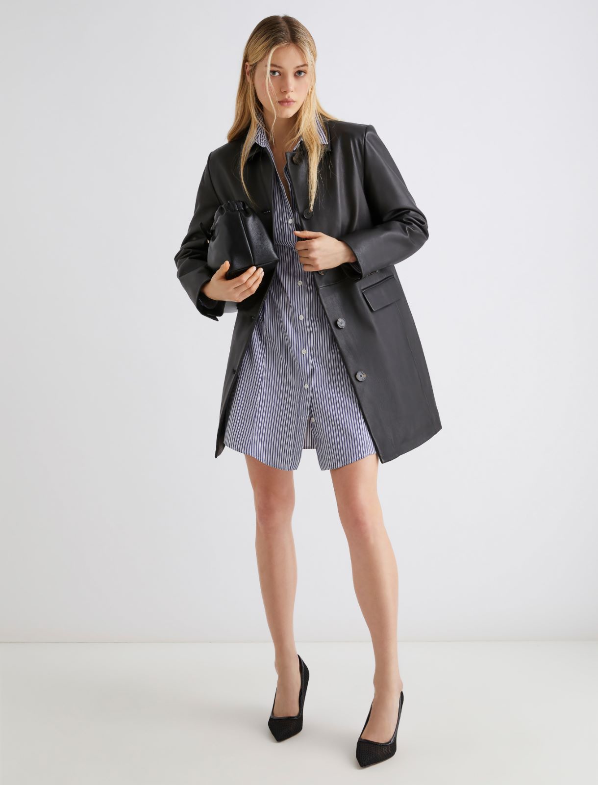 Leather coat - BLACK - Marella