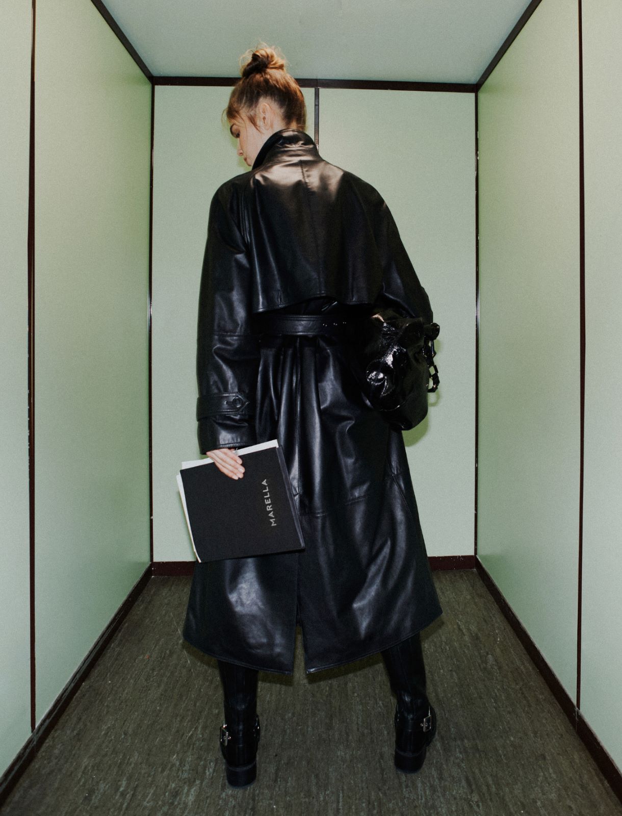 Trench rembourré en cuir - NOIR - Marella - 3