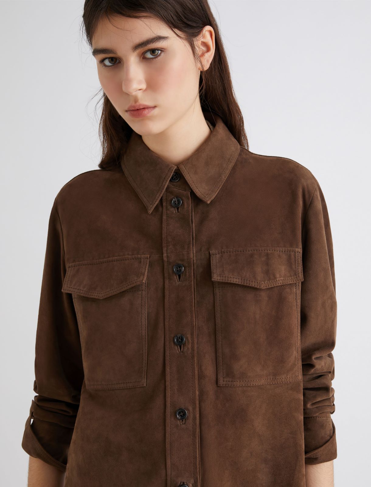 Chemise en daim - BRUN - Marella - 4