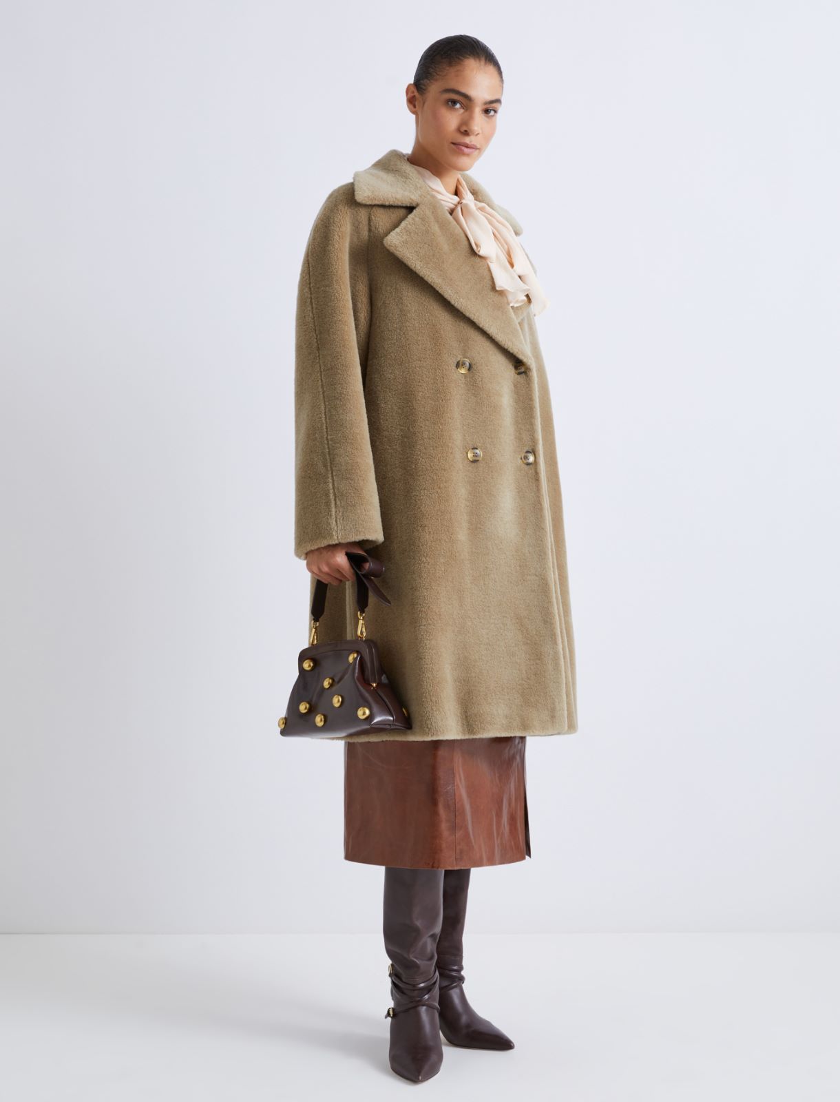 Double-breasted coat - OLIVE - Marella - 2