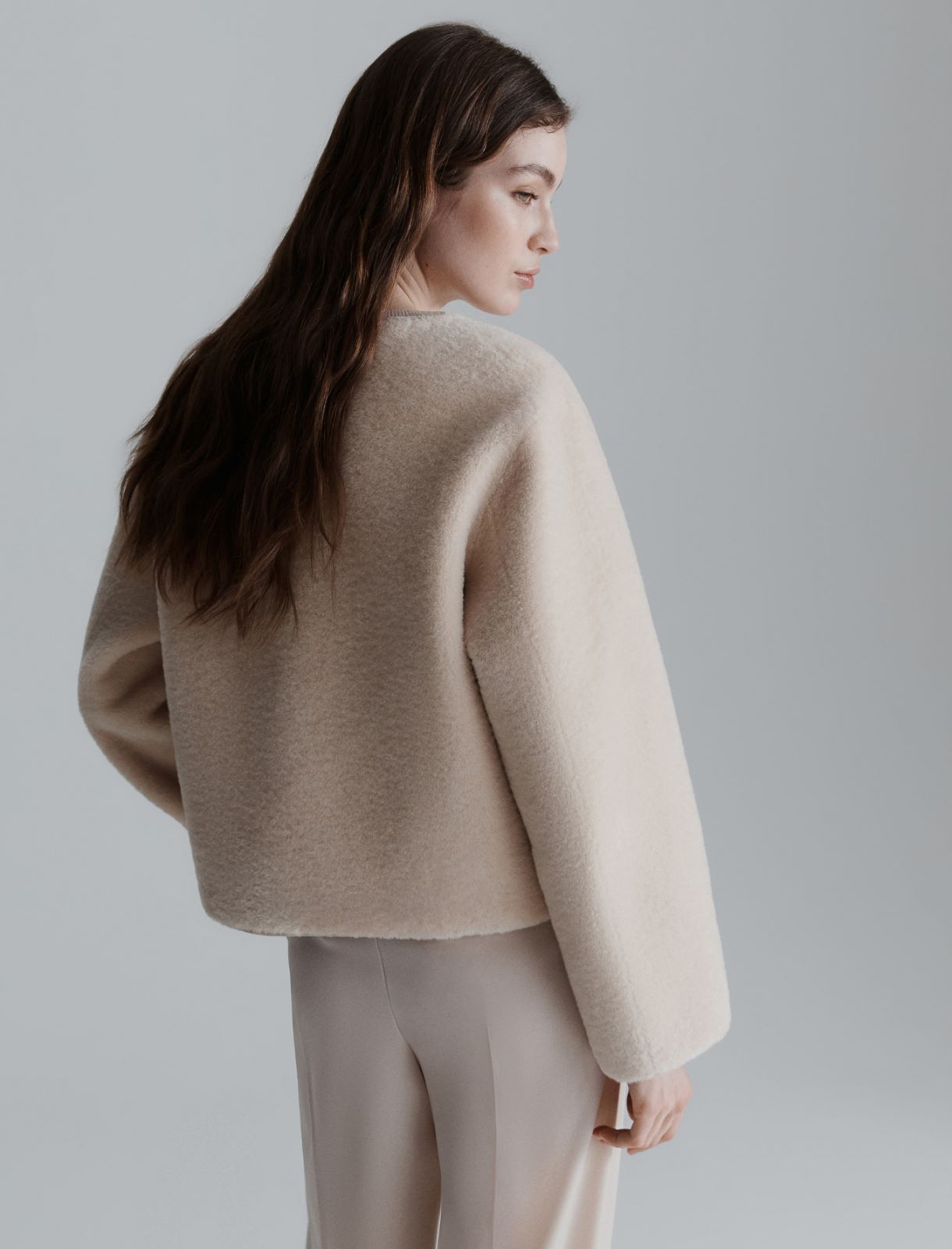 Kurze Jacke mit Schal - SAHNE - Marella - 2