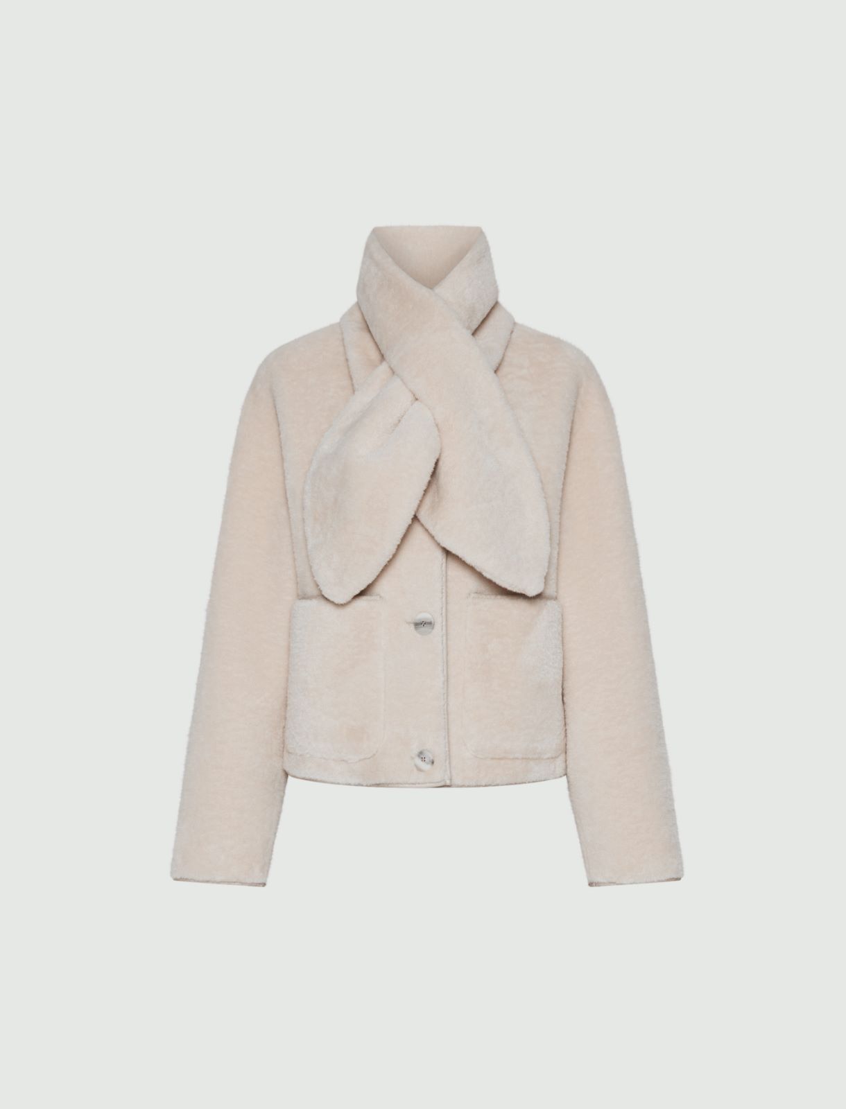 Kurze Jacke mit Schal - SAHNE - Marella - 5