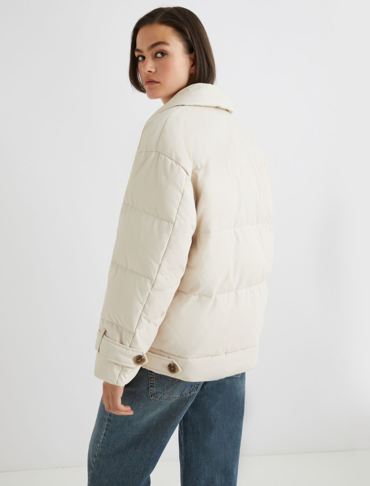 Down-padded pea coat - IVORY - Marella - 2