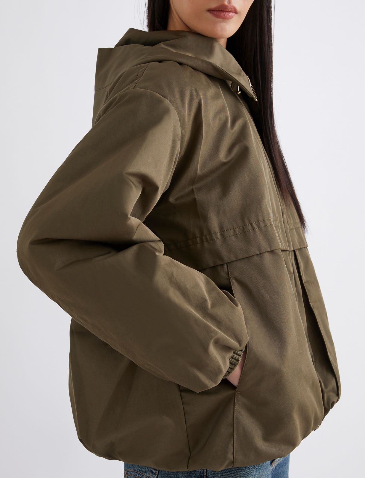 Water-repellent fabric padded heavy jacket - KAKI - Marella - 5