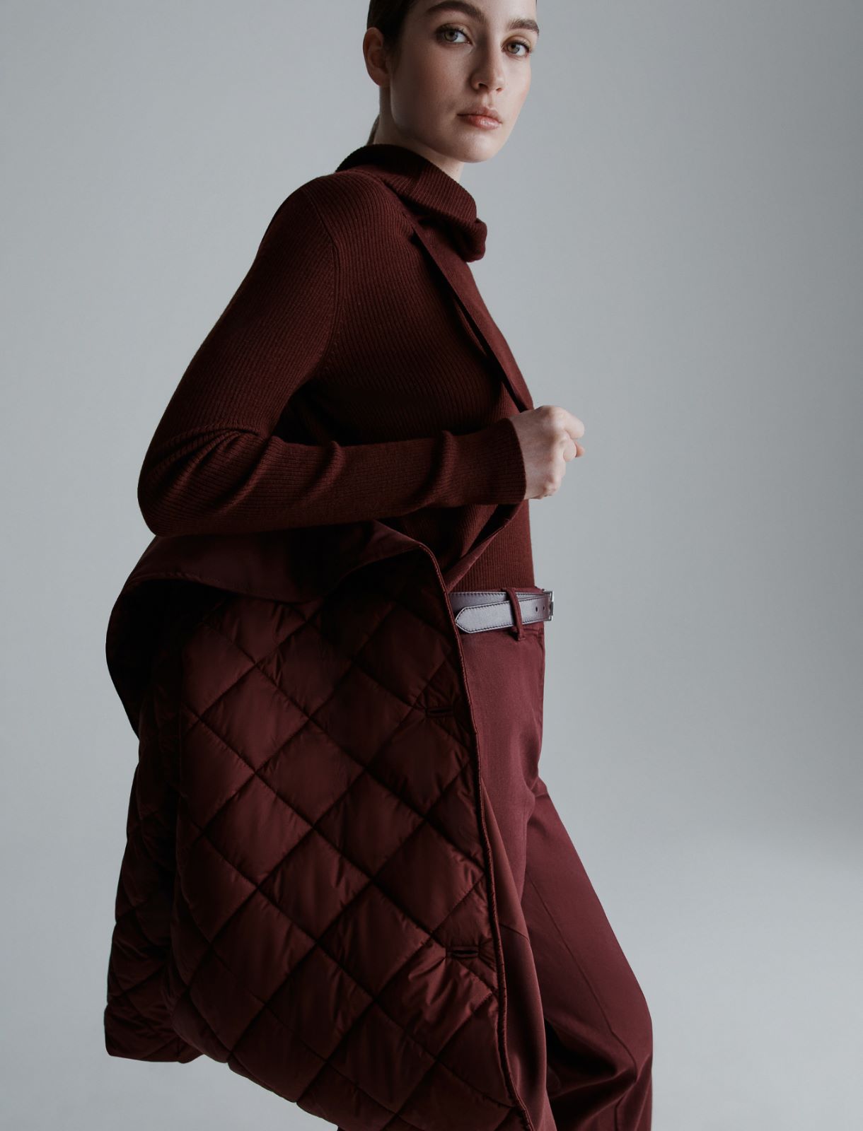 Padded and quilted coat - BORDEAUX - Marella - 4