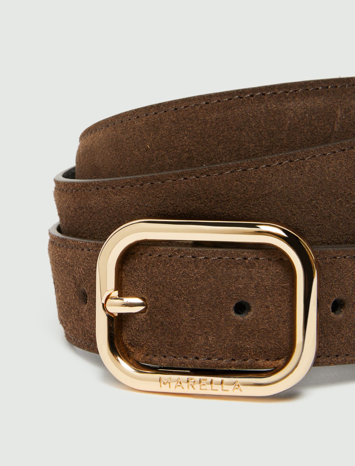 Suede belt - DARK BOWN - Marella - 2