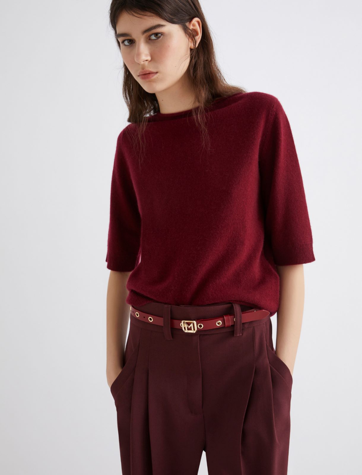 Ceinture à œillets - ROUGE - Marella - 3